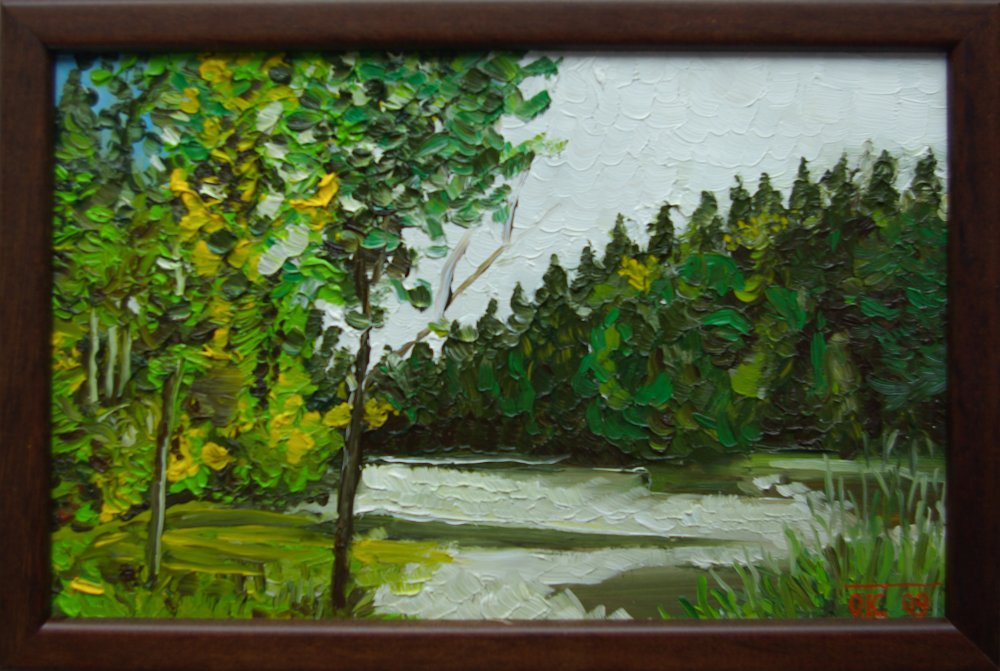 2009 — (25) Ivanské jezero, A,O,S, cca 16x24cm